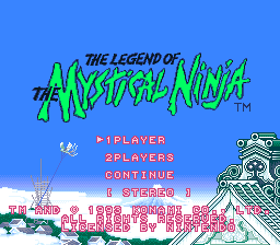 Legend of the Mystical Ninja, The (Europe) Title Screen
